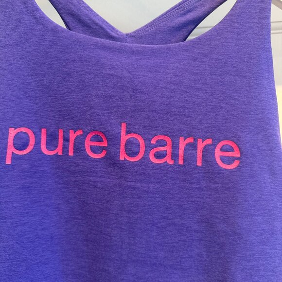 NWT Beyond Yoga Spacedye Racerback Cropped Tank with Pure Barre Logo - Picture 2 of 4